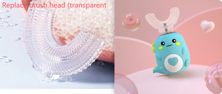 Children'S Electric Toothbrush Food Grade Silicone Oral 360 Degree Automatic Usb Charging Smart Children'S Toothbrush U-Shaped