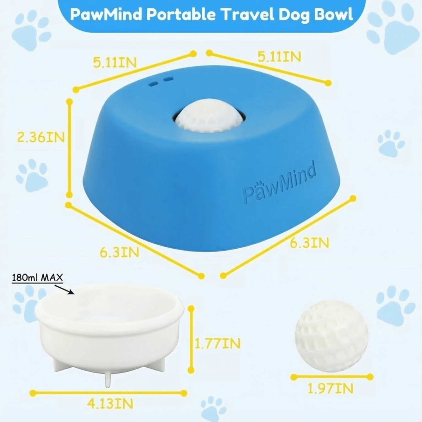 PawMind™ Interactive Lick Bowl for Dogs & Cats – Slow Feeder Anxiety Relief Toy, Food Dispensing Lick Mat for Puppy & Kitten Training