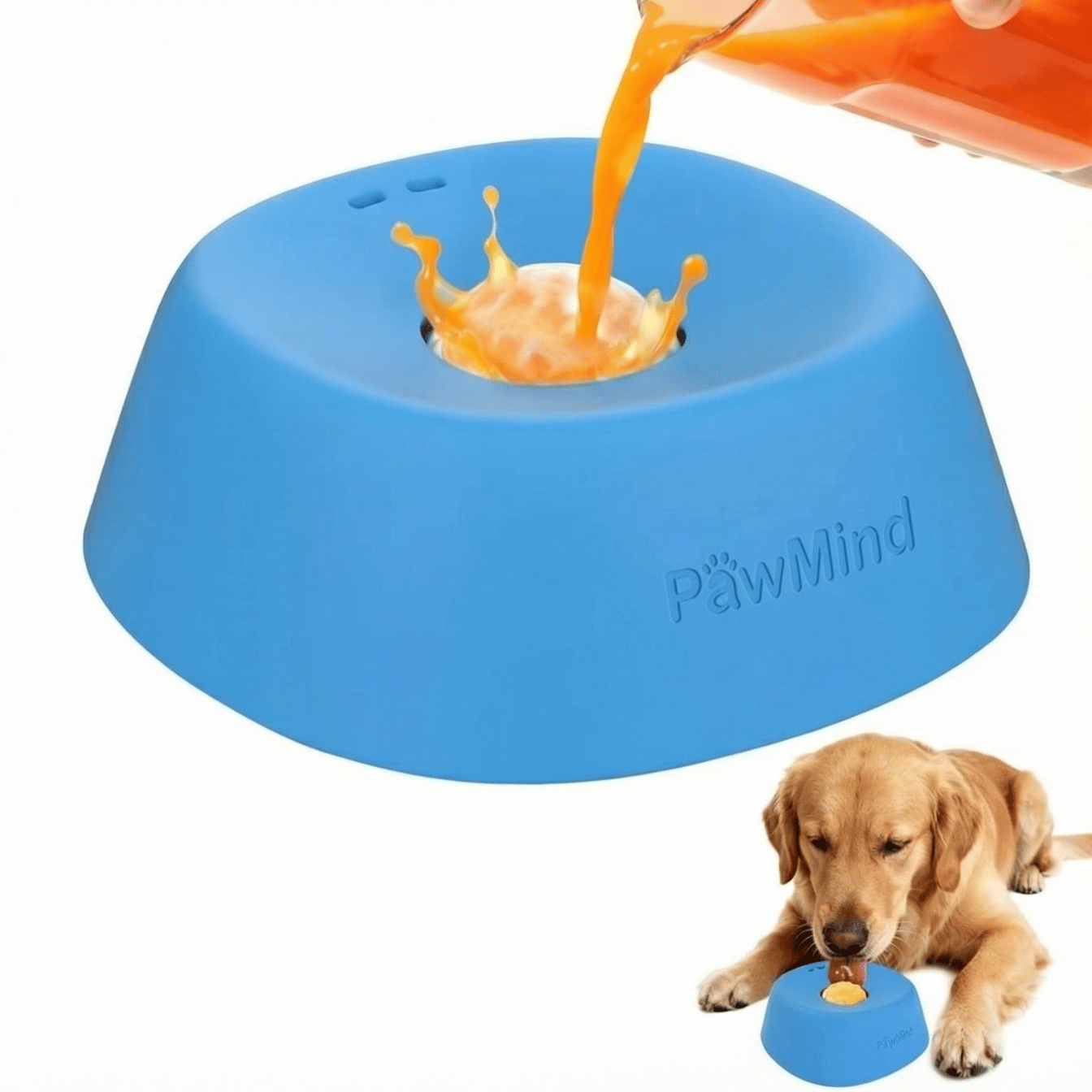 PawMind™ Interactive Lick Bowl for Dogs & Cats – Slow Feeder Anxiety Relief Toy, Food Dispensing Lick Mat for Puppy & Kitten Training